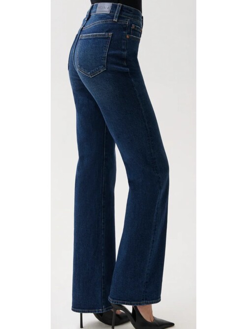 Pistola Straight Leg Dark Blue Wash Denim Jeans - Women's 32